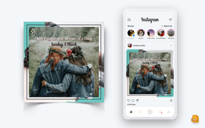 Diseño de publicación de Instagram en redes sociales del Día Internacional de la Mujer-17