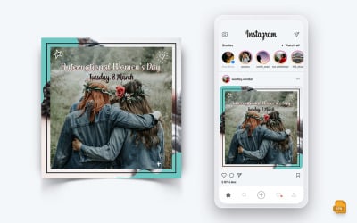 Dünya Kadınlar Günü Sosyal Medya Instagram Post Tasarımı-17