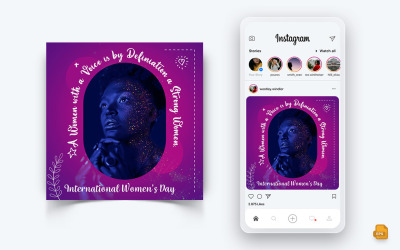 Dünya Kadınlar Günü Sosyal Medya Instagram Post Tasarımı-18