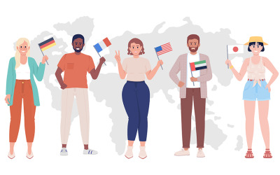 Illustratie culturele en taalkundige diversiteit