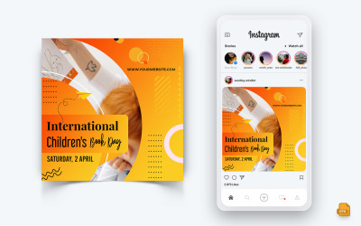 Internationaler Kinderbuchtag Social Media Instagram Post Design-03