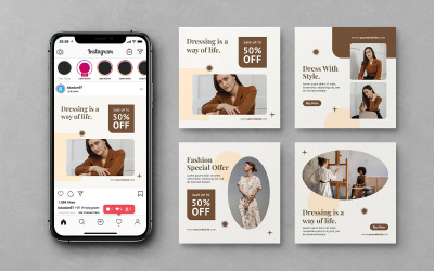 Mode Instagram-berichtsjablonen