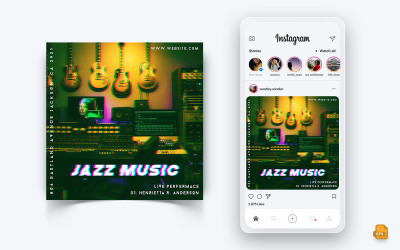 Music Night Party Sociální média Instagram Post Design-10