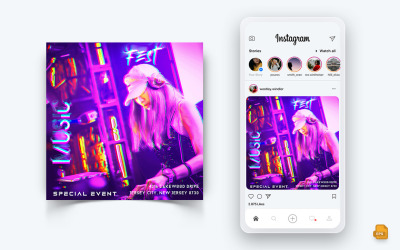 Música Noite Festa Mídia Social Instagram Post Design-06