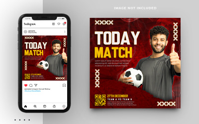 Social-Media-Beitragsvorlage für Fußball-Fußball