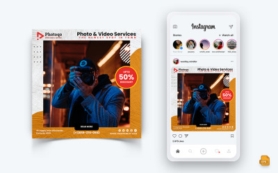 Fotó- és videószolgáltatások Közösségi média Instagram Post Design-12