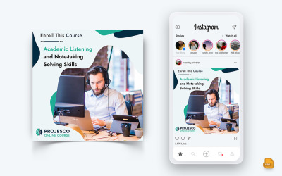 Онлайн-курс Електронне навчання в соціальних мережах Instagram Post Design-09