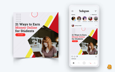 Online geld verdienen Social Media Instagram Post Design-16