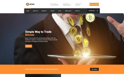 Modello HTML5 di sCoin Crypto Currency