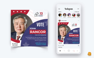 Politisk kampanj Sociala medier Instagram Post Design-16
