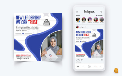 Siyasi Kampanya Sosyal Medya Instagram Post Tasarımı-13