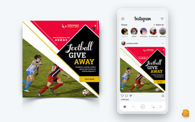 Sportturneringar Sociala medier Instagram Post Design-21