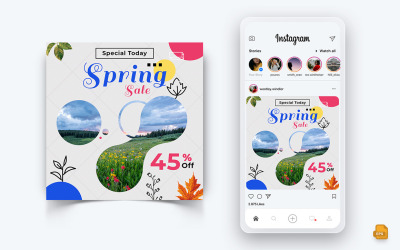 Spring Season Social Media Instagram Post Design-13
