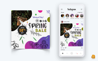 Весняний сезон Соціальні мережі Instagram Дизайн публікації-08