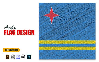 18 березня День незалежності Аруби прапор дизайн ілюстрації