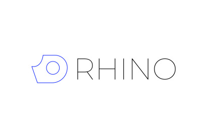 Dynamischer Buchstabe D Rhino Wild Logo