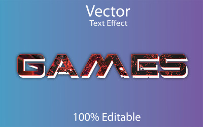 Jogos | Efeito de texto de vetor de jogos 3d modernos