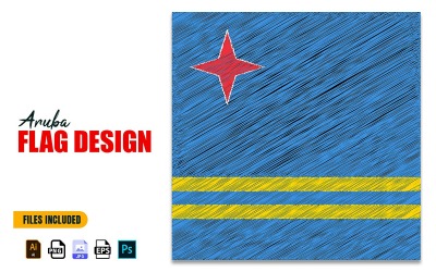 18 marca Dzień Niepodległości Aruba ilustracja projekt flagi