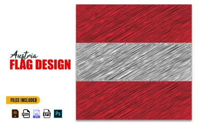 26. Oktober Österreich Nationalfeiertag Flagge Design Illustration