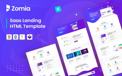 Шаблон сайта Bootstrap HTML5 компании Zomia Saas Software
