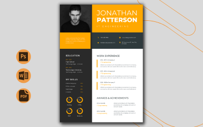 Yellow Professional IT Engineering Resume template/CV