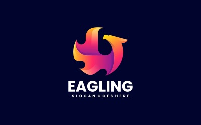 Adler-Vogel-buntes Logo-Design