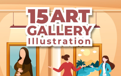 15 Art Gallery Museum Illustratie