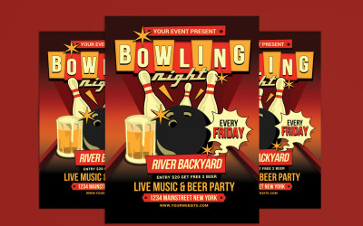 Bowling Night Flyer Mall