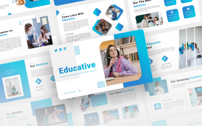 Educative - Utbildningskurs PowerPoint-mall