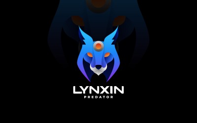 Logo-Design mit Lynx-Farbverlauf