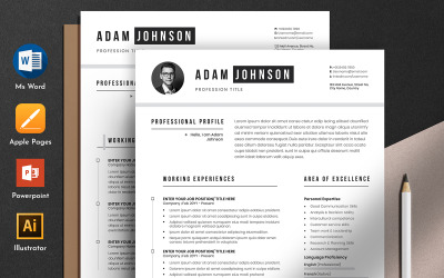 Maak een bewerkbaar CV-cv-sjabloon schoon met MS Word Apple Pages-indeling