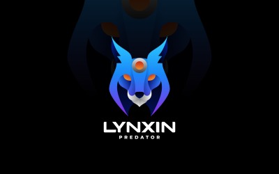Projekt logo z gradientem kolorów Lynx