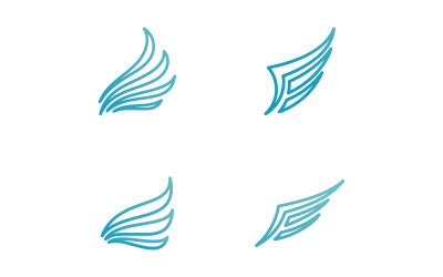 Szablon projektu logo wektor skrzydło ptaka V39