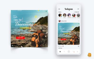 Travel Explorer och Tour Social Media Instagram Post Design-16