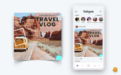 Travel Explorer och Tour Social Media Instagram Post Design-18