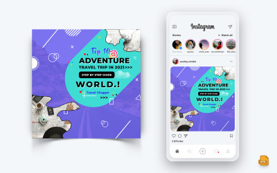 Travel Explorer och Tour Social Media Instagram Post Design-21