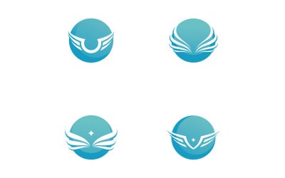 Vogelflügel-Vektor-Logo-Design-Vorlage V37