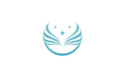 Vogelvleugel Vector Logo ontwerpsjabloon V21