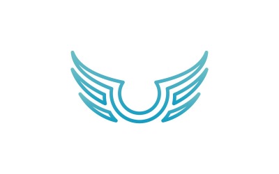 Vogelvleugel Vector Logo ontwerpsjabloon V32