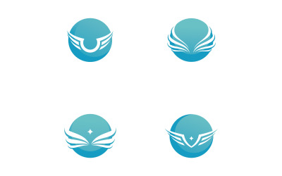 Vogelvleugel Vector Logo ontwerpsjabloon V37