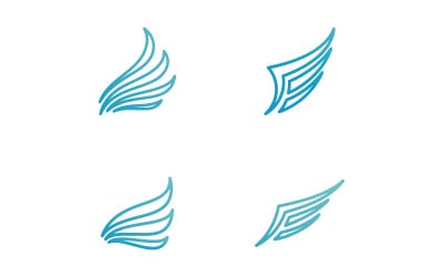 Vogelvleugel Vector Logo ontwerpsjabloon V39