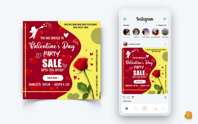 Fête de la Saint-Valentin sur les médias sociaux Instagram Post Design-12
