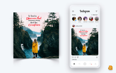 Resa och resor Sociala medier Instagram Post Design-16