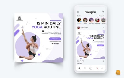Йога та медитація Соціальні мережі Instagram Дизайн публікації-18