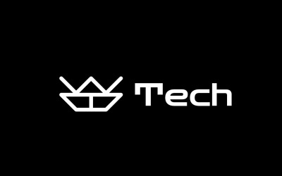 Letter W Tech Flat Device Logo