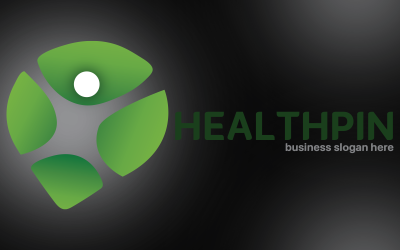 Modelo de Logotipo Humano de Pin de Saúde