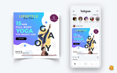 Yoga and Meditation Social Media Instagram Post Design-39