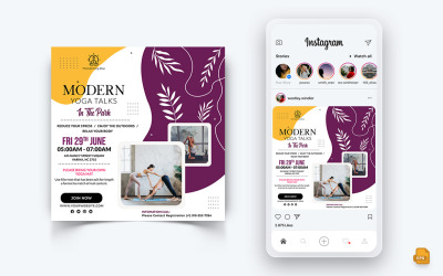 Yoga and Meditation Social Media Instagram Post Design-40