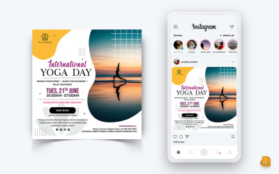 Yoga and Meditation Social Media Instagram Post Design-43
