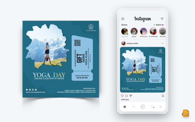 Yoga och meditation Sociala medier Instagram Post Design-50